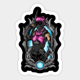 cyber cat Sticker